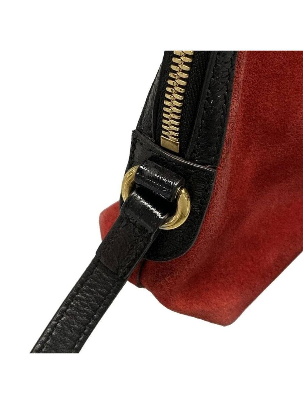 Authentic GUCCI Ophidia Suede Patent Leather Canvas Shoulder Bag br484-120725 - Picture 9 of 16